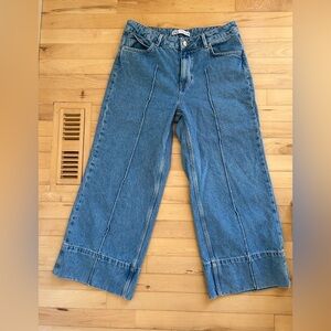 Zara: Wide-Leg Culotte Jeans, Size 8